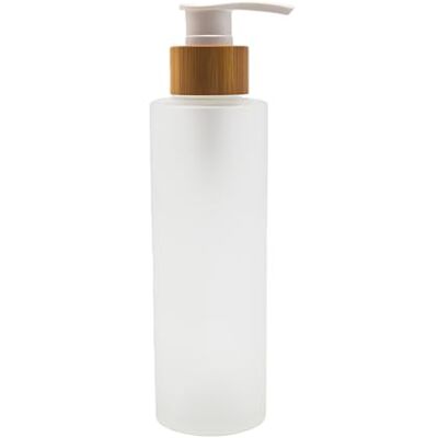 Upstore 1 Garrafa de bomba de vidro fosco de 150 ml garrafa de bomba de pressão vazia com cabeça de bomba de bambu recipientes de armazenamento para champô óleos essenciais de dispensador de loção, T Upstore 1 Garrafa de bomba de vidro fosco de 150 ml garrafa de bomba de pressão vazia com cabeça de bomba de bambu recipientes de armazenamento para champô óleos essenciais de dispensador de loção, T