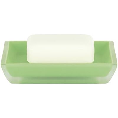 Spirella , Coleção verde Freddo, bandeja para pastilha de sabão, poliéster, 8,6 x 12,5 x 2,3 cm Spirella , Coleção verde Freddo, bandeja para pastilha de sabão, poliéster, 8,6 x 12,5 x 2,3 cm