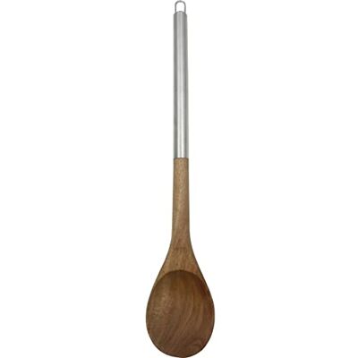 Fackelmann Colher de Servir Acácia, madeira, cabo em aço inoxidável, cor marrom e inox, 1 ud Fackelmann Colher de Servir Acácia, madeira, cabo em aço inoxidável, cor marrom e inox, 1 ud