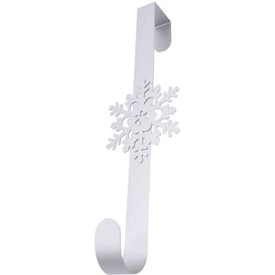TRIXES Cabide de coroa de floco de neve de Natal, gancho para porta da frente para decoração de Natal e inverno, coroa de Natal para casa TRIXES Cabide de coroa de floco de neve de Natal, gancho para porta da frente para decoração de Natal e inverno, coroa de Natal para casa