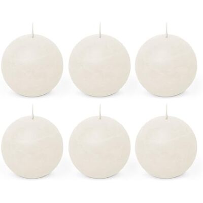 Spaas 6 velas rústicas sem perfume de 80 mm, ± 24 horas, cor branca, diâmetro 80 mm x altura 80 mm Spaas 6 velas rústicas sem perfume de 80 mm, ± 24 horas, cor branca, diâmetro 80 mm x altura 80 mm