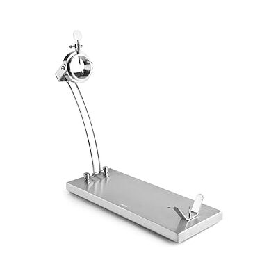 IBILI Jamonero dobrável rotativo corte Gourmet, aço inoxidável, 49 x 16 cm IBILI Jamonero dobrável rotativo corte Gourmet, aço inoxidável, 49 x 16 cm