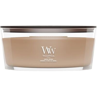 Woodwick Vela perfumada Vela elíptica Santal Myrrh Presentes perfeitos para mulheres Woodwick Vela perfumada Vela elíptica Santal Myrrh Presentes perfeitos para mulheres