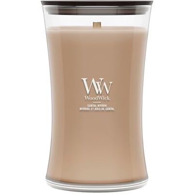 Woodwick Vela grande Santal Myrrrh Grande presente para mulheres Woodwick Vela grande Santal Myrrrh Grande presente para mulheres