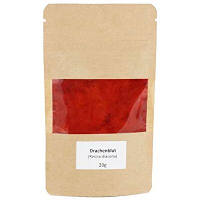 NKlaus Incenso de 20 g de pó de sangue de dragão, 100% natural, resina dracaena cinnabari, árvore de dragão de Sumatra NKlaus Incenso de 20 g de pó de sangue de dragão, 100% natural, resina dracaena cinnabari, árvore de dragão de Sumatra