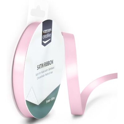 Creative Fita de cetim 9 mm x 10 m rosa pastel Creative Fita de cetim 9 mm x 10 m rosa pastel