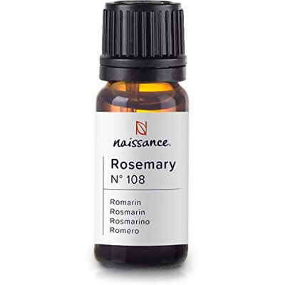 Naissance Óleo Essencial de Alecrim (N.º ) 10ml Puro, Natural e Não Diluído Para Queimador, Umidificador, Aromaterapia, Difusor, Massagens Velas, Sabonete, Banho Naissance Óleo Essencial de Alecrim (N.º ) 10ml Puro, Natural e Não Diluído Para Queimador, Umidificador, Aromaterapia, Difusor, Massagens Velas, Sabonete, Banho