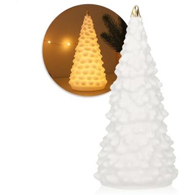 com-four ® Árvore de Natal LED de porcelana árvore de Natal que funciona com pilhas árvore de Natal decorativa branca brilhante para o inverno e decoração de Natal (árvore 15,5 cm) com-four ® Árvore de Natal LED de porcelana árvore de Natal que funciona com pilhas árvore de Natal decorativa branca brilhante para o inverno e decoração de Natal (árvore 15,5 cm)