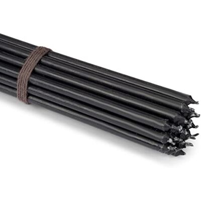 NKlaus 20 x velas de preto sem gotejamento L 24 cm vela ritual cera premium parafina NKlaus 20 x velas de preto sem gotejamento L 24 cm vela ritual cera premium parafina