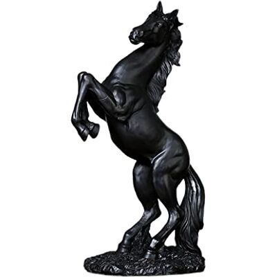Fenteer Estátua de cavalo decoração de casa escultura resina decorativa moderna preto Fenteer Estátua de cavalo decoração de casa escultura resina decorativa moderna preto