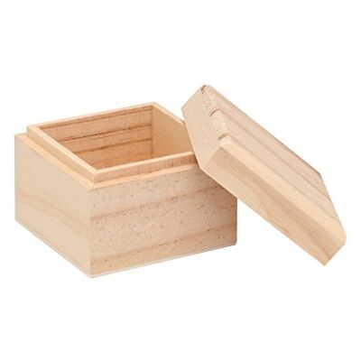 Glorex Caixa de madeira natural, 7,5 x 7,5 x 6 cm Glorex Caixa de madeira natural, 7,5 x 7,5 x 6 cm