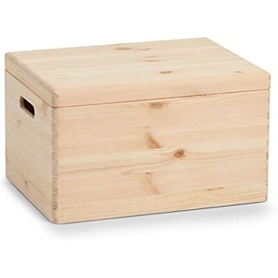 Zeller Caixa multiusos com tampa, madeira, castanho, 40 x 30 x 23,5 cm Zeller Caixa multiusos com tampa, madeira, castanho, 40 x 30 x 23,5 cm