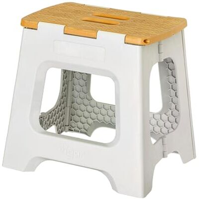 VIGAR Banqueta dobrável portátil compacto para adultos, 32 cm antiderrapante, cadeira banco banco assento para casa, cozinha, casa de banho, quarto, escritório, sala de estar, até 150 kg, cinzento VIGAR Banqueta dobrável portátil compacto para adultos, 32 cm antiderrapante, cadeira banco banco assento para casa, cozinha, casa de banho, quarto, escritório, sala de estar, até 150 kg, cinzento