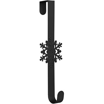 TRIXES Cabide de coroa de floco de neve de Natal, gancho para porta da frente para decoração de Natal e inverno, coroa de Natal para casa TRIXES Cabide de coroa de floco de neve de Natal, gancho para porta da frente para decoração de Natal e inverno, coroa de Natal para casa