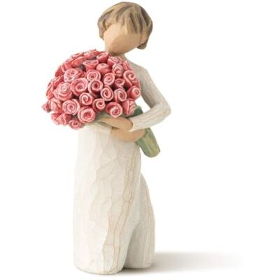 Willow Tree Figura de menina com flores, decoração para casa, Enesco Willow Tree Figura de menina com flores, decoração para casa, Enesco