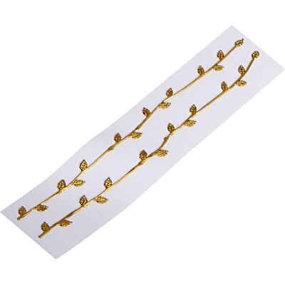 Rayher Plantas de cera para decoração de velas, com folhas, cor dourada, 2 unidades Rayher Plantas de cera para decoração de velas, com folhas, cor dourada, 2 unidades