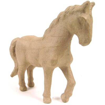 Decopatch Clairefontaine ES Décopatch Um suporte em papier brun mâché 19 x 6,5 x 23 cm, cheval Decopatch Clairefontaine ES Décopatch Um suporte em papier brun mâché 19 x 6,5 x 23 cm, cheval