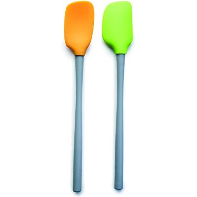 IBILI Conjunto de 2 Mini Spatulas, silicone, verde, 12 x 32 x 2 cm IBILI Conjunto de 2 Mini Spatulas, silicone, verde, 12 x 32 x 2 cm