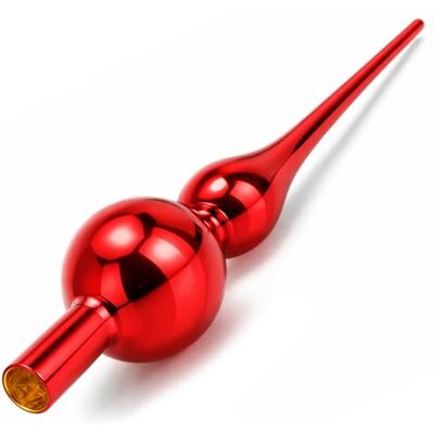 com-four ® Parte superior da árvore de Natal brilhante feita de vidro real para o Natal 25 cm com-four ® Parte superior da árvore de Natal brilhante feita de vidro real para o Natal 25 cm