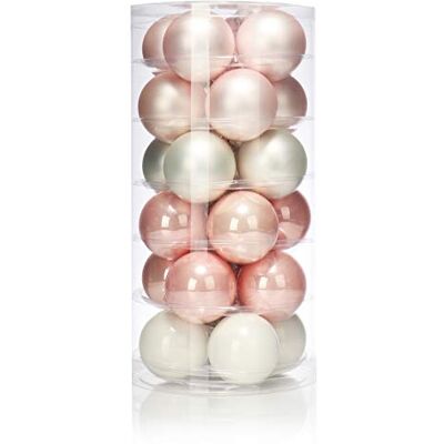 com-four ® 24 bolas de Natal bolas de vidro real para o Natal ornamentos para árvore de Natal, Ø 6 cm com-four ® 24 bolas de Natal bolas de vidro real para o Natal ornamentos para árvore de Natal, Ø 6 cm