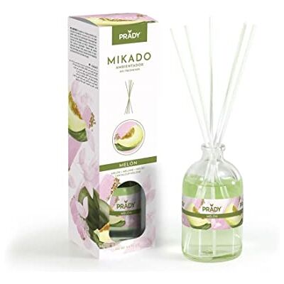 PRADY Ambientador Mikado Melon 100 ml, difusão gradual e constante PRADY Ambientador Mikado Melon 100 ml, difusão gradual e constante