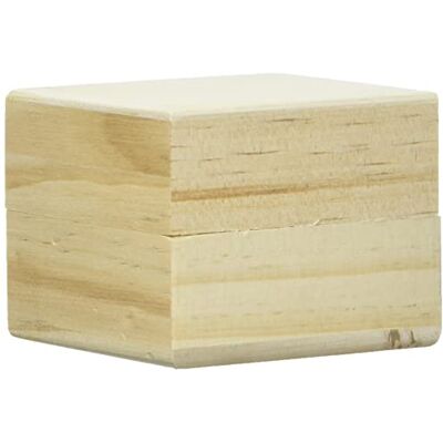 Glorex Caixa de madeira natural, 6 x 6 x 5 cm Glorex Caixa de madeira natural, 6 x 6 x 5 cm