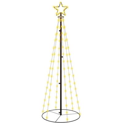 vidaXL Árvore de Natal Cônica 108 LED Iluminação de Natal Festival Enfeite Decoração Jardim Pátio Exterior Interior Branco Quente 70x180 cm vidaXL Árvore de Natal Cônica 108 LED Iluminação de Natal Festival Enfeite Decoração Jardim Pátio Exterior Interior Branco Quente 70x180 cm