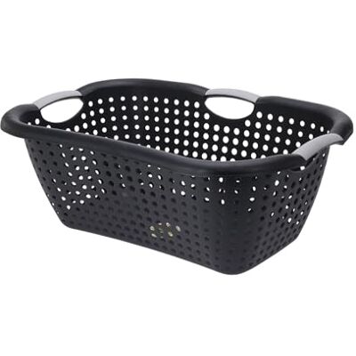 Spetebo Cesto para lavar de plástico em preto, 60 x 40 cm, cesta de transporte com alças, cesto para a lavagem, cesto de compras Cesta de transporte con asas, cesta para la colada, cesta de la colada, cesta de la compra Spetebo Cesto para lavar de plástico em preto, 60 x 40 cm, cesta de transporte com alças, cesto para a lavagem, cesto de compras Cesta de transporte con asas, cesta para la colada, cesta de la colada, cesta de la compra
