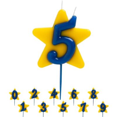 dekora Vela de aniversário solidária velas especiais de estrela velas de duplo pavio fundação pequeno desejo número 5 dekora Vela de aniversário solidária velas especiais de estrela velas de duplo pavio fundação pequeno desejo número 5