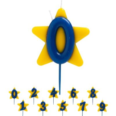 dekora Vela de aniversário solidária velas especiais de estrela velas de duplo pavio fundação pequeno desejo número 0 dekora Vela de aniversário solidária velas especiais de estrela velas de duplo pavio fundação pequeno desejo número 0
