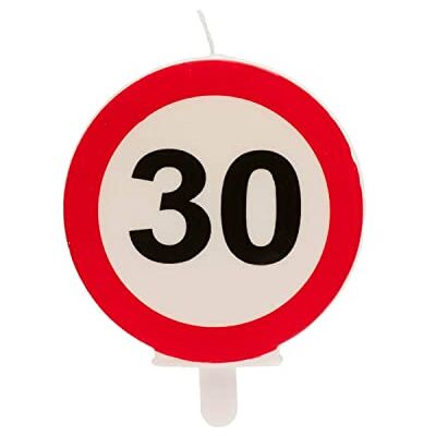 dekora Vela de Aniversário com Sinal de Proibido para Decoração de Bolos Número 30 dekora Vela de Aniversário com Sinal de Proibido para Decoração de Bolos Número 30