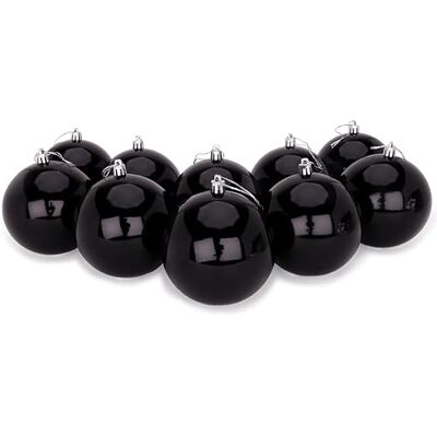 Toyland ® Pacote de bolas natalícias extra grandes de 0 mm ornamentos para árvore de Natal (preto) Toyland ® Pacote de bolas natalícias extra grandes de 0 mm ornamentos para árvore de Natal (preto)