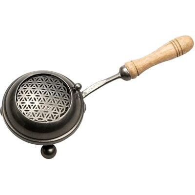 NKlaus Frigideira para fumar de ferro, antracite, diâmetro de 8 cm, perfeita para incenso e incenso NKlaus Frigideira para fumar de ferro, antracite, diâmetro de 8 cm, perfeita para incenso e incenso