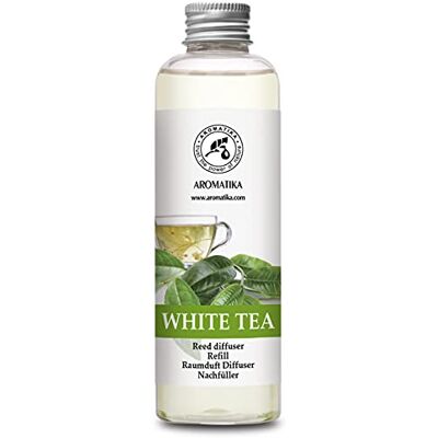 Trust Difusor de varetas de substituição de chá branco, 200 ml, com óleo essencial de chá branco, bom humor, fragrância para casa, aroma quente, ambientador para casa de banho, quarto, cozinha Trust Difusor de varetas de substituição de chá branco, 200 ml, com óleo essencial de chá branco, bom humor, fragrância para casa, aroma quente, ambientador para casa de banho, quarto, cozinha
