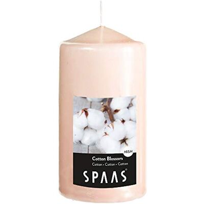 Spaas Cilindro de vela de pilar 80/150 mm, ± 65 horas Cotton Blossom 0004800,473 bege Spaas Cilindro de vela de pilar 80/150 mm, ± 65 horas Cotton Blossom 0004800,473 bege
