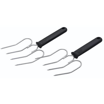 KitchenCraft Conjunto de garfos para torcer de aço inoxidável e cabo ergonómico 2 unidades 22 x 9 cm KitchenCraft Conjunto de garfos para torcer de aço inoxidável e cabo ergonómico 2 unidades 22 x 9 cm