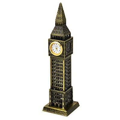 ds. distinctive style Figura metálica decorativa do Big Ben, de Ds Styles, 18 cm ds. distinctive style Figura metálica decorativa do Big Ben, de Ds Styles, 18 cm