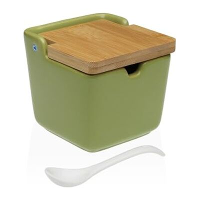 Versa Açucareiro verde cerâmico 8,8 x 8,5 x 8,8 cm Marca: EAN: Versa Açucareiro verde cerâmico 8,8 x 8,5 x 8,8 cm Marca: EAN: