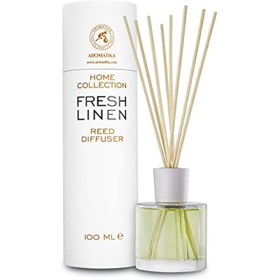 Trust Difusor de varetas, roupa limpa, 100 ml, varas aromáticas, fragrância para casa, difusor perfumado, aroma fresco, difusor perfumado com hastes, ambientador, roupa limpa Trust Difusor de varetas, roupa limpa, 100 ml, varas aromáticas, fragrância para casa, difusor perfumado, aroma fresco, difusor perfumado com hastes, ambientador, roupa limpa