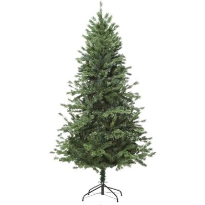 HOMCOM Árvore de Natal artificial 696 ramos PE ridente Ø 90 x 180 cm verde PVC individual, base dobrável, árvore natalícia decorativa, exteriores interiores HOMCOM Árvore de Natal artificial 696 ramos PE ridente Ø 90 x 180 cm verde PVC individual, base dobrável, árvore natalícia decorativa, exteriores interiores