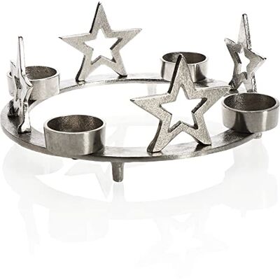 com-four ® Portavelas de Metal com Motivo de Estrela Candeeiro Decorativo para o Inverno Portavelas de Natal Decoração natalícia com-four ® Portavelas de Metal com Motivo de Estrela Candeeiro Decorativo para o Inverno Portavelas de Natal Decoração natalícia