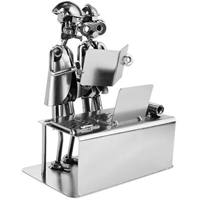 BRUBAKER Screw Man Engineer Figura de Ferro Feita à Mão de Metal Homem Técnico Figura de Metal Ideia de Presente para Engenheiros BRUBAKER Screw Man Engineer Figura de Ferro Feita à Mão de Metal Homem Técnico Figura de Metal Ideia de Presente para Engenheiros