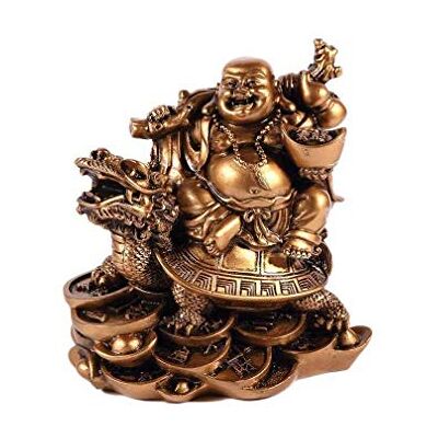 Marca Geral Lachender Buddha auf Drache Schildkröte - Figura Marca Geral Lachender Buddha auf Drache Schildkröte - Figura