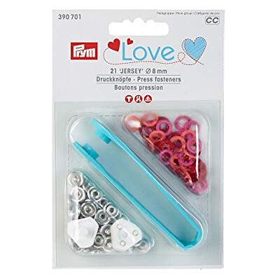 Prym Press Fasteners, metal, vermelho, laranja, rosa, 14 x 9,300000000000000000007 x 2,5 cm Prym Press Fasteners, metal, vermelho, laranja, rosa, 14 x 9,300000000000000000007 x 2,5 cm