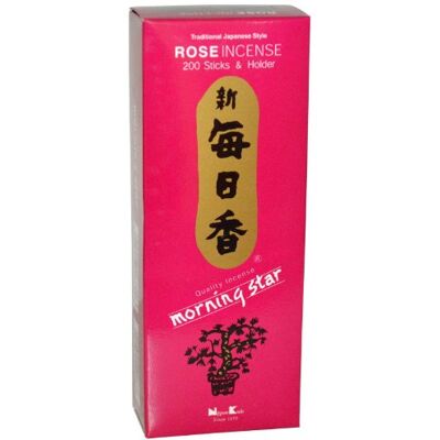 nippon kodo , Estrela da manhã, incenso rosa, 200 varetas e suporte nippon kodo , Estrela da manhã, incenso rosa, 200 varetas e suporte