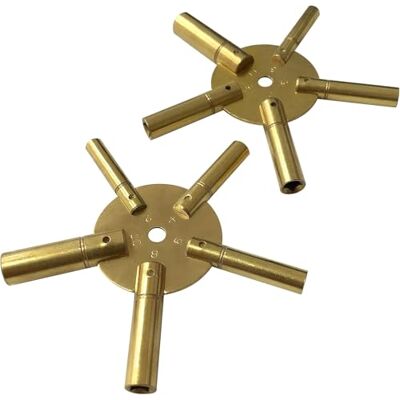 Harts Conjunto de 2 chaves de corda de latão com design de estrela de aranha, par ímpar e par Harts Conjunto de 2 chaves de corda de latão com design de estrela de aranha, par ímpar e par