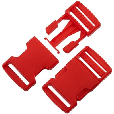 AERZETIX Fivelas ajustáveis com abertura rápida para mochilas, correias, tiracoloeiras e decoração pino de 30 mm de plástico, Vermelho 30 mm 6 peças AERZETIX Fivelas ajustáveis com abertura rápida para mochilas, correias, tiracoloeiras e decoração pino de 30 mm de plástico, Vermelho 30 mm 6 peças