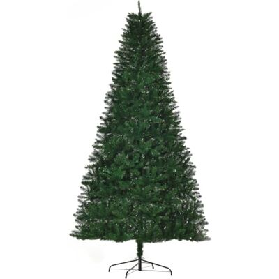 HOMCOM Árvore de Natal artificial 240 cm ignífugo 1499 ramos verde 2 tipos de pontas de PVC, base dobrável, suporte de aço, decoração natalícia de interior HOMCOM Árvore de Natal artificial 240 cm ignífugo 1499 ramos verde 2 tipos de pontas de PVC, base dobrável, suporte de aço, decoração natalícia de interior