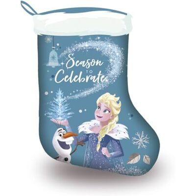 Disney Elsa Meia de Natal Papa Natal, Frozen Meia de Natal, decoração de árvore de Natal, ornamento de lareira, saco de doces e presentes, 42 x 32 cm, azul Disney Elsa Meia de Natal Papa Natal, Frozen Meia de Natal, decoração de árvore de Natal, ornamento de lareira, saco de doces e presentes, 42 x 32 cm, azul