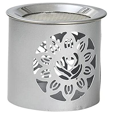NKlaus Queimador de incenso ferro prata mate h 6 cm luz de chá com peneira para o incenso 10927 NKlaus Queimador de incenso ferro prata mate h 6 cm luz de chá com peneira para o incenso 10927